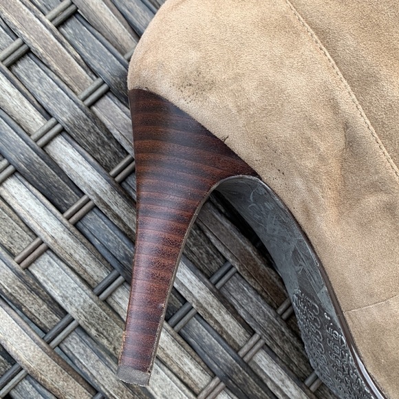 CALVIN KLEIN Sadee Suede Booties - Taupe - Picture 8 of 16